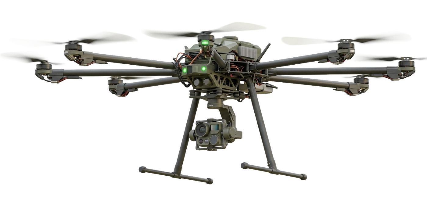 Aufklärungsdrohne mit Kamera-Gimbal