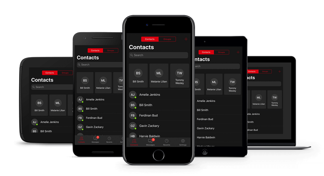 Silentel on iOS, Android, Windows and Mac